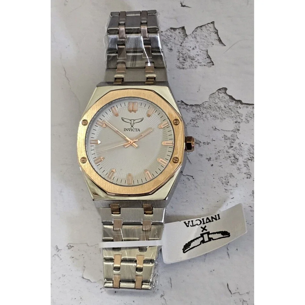 Invicta Specialty Men's Watch 42mm Silver Rose Gold 69966 Brand New
